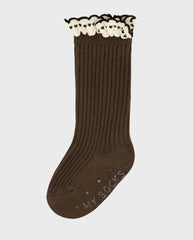 Medias Bolero Detalle Bebé Niña Café 