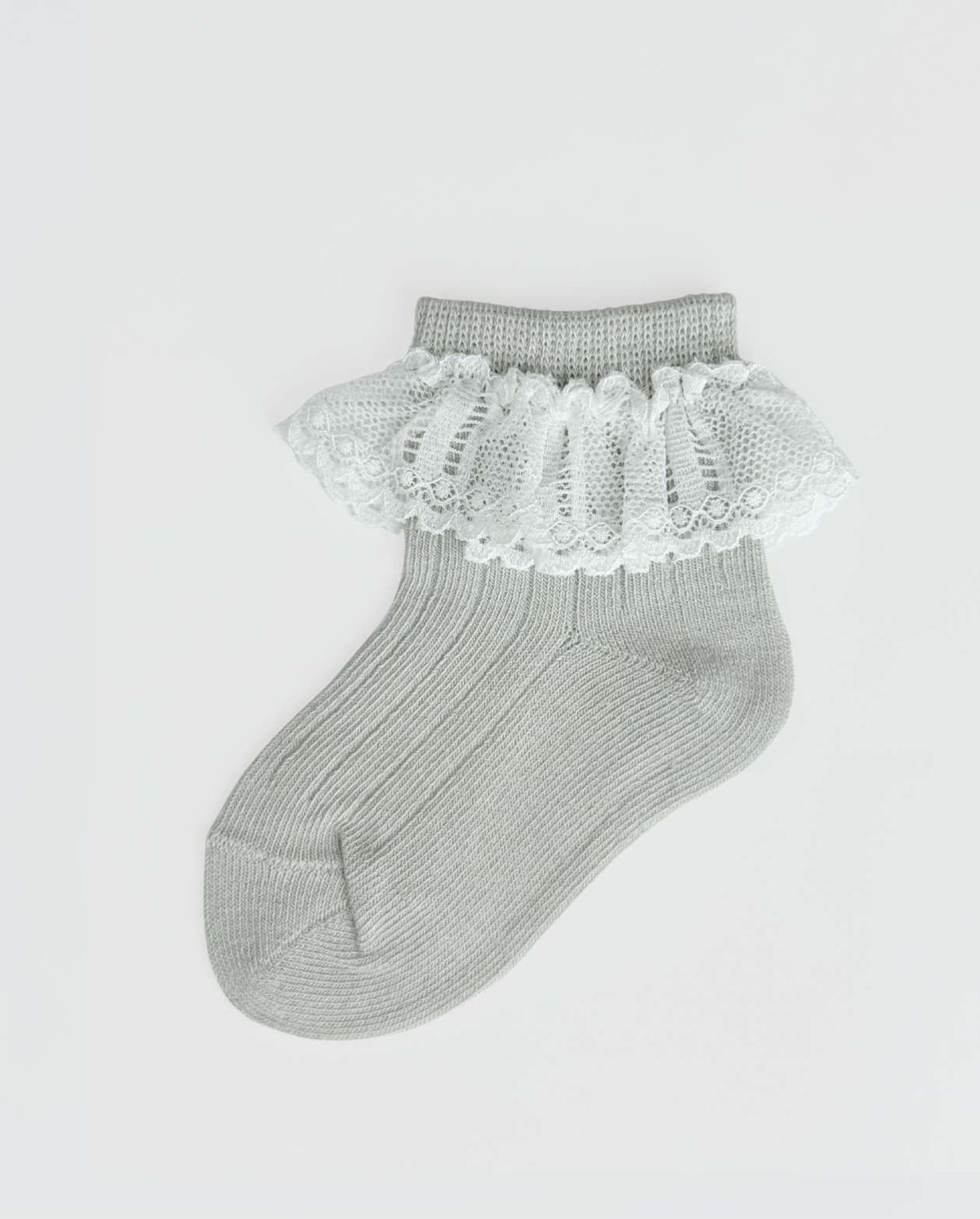 Medias Detalle Encaje Gris