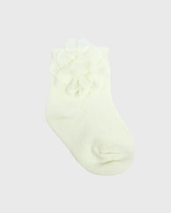 Medias Detalle Flor Beige