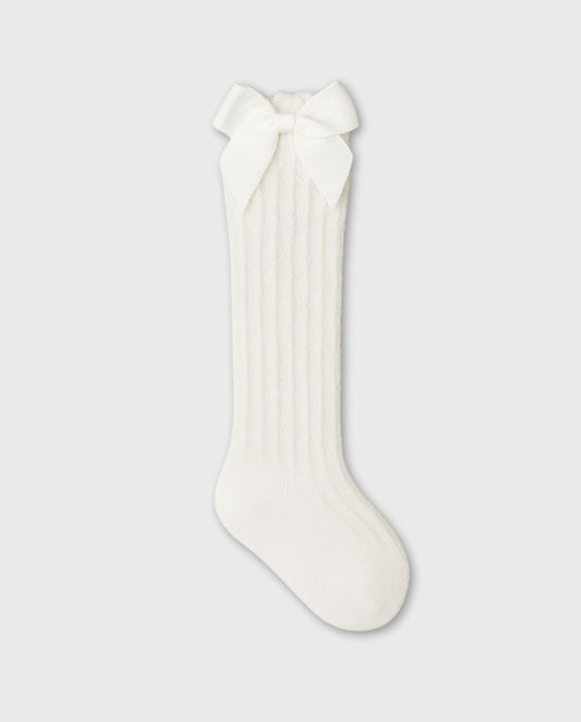 Medias Largas Blanco Moño
