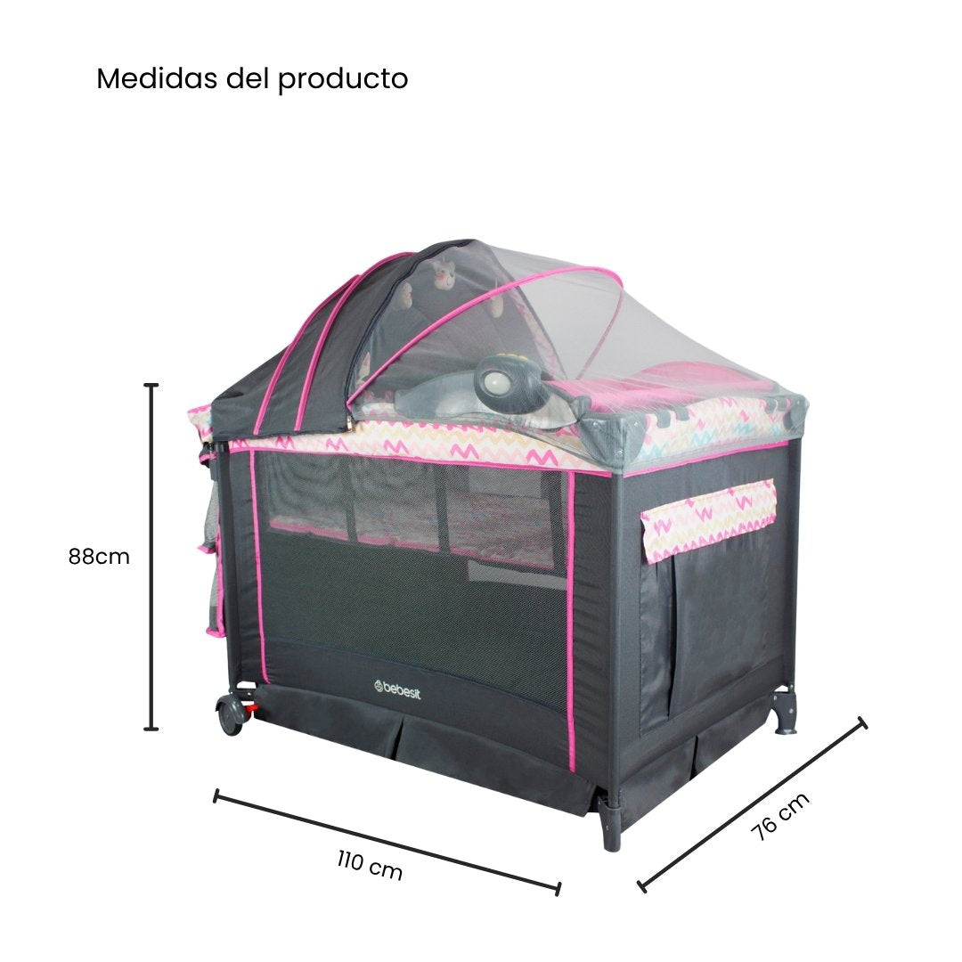 Cuna Corral Verona Rosa Bebesit