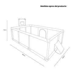 Corral de Juegos Con Tapete Fucsia Medidas