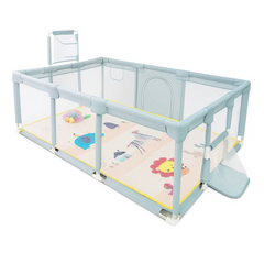 Corral de Juegos Con Tapete Gris