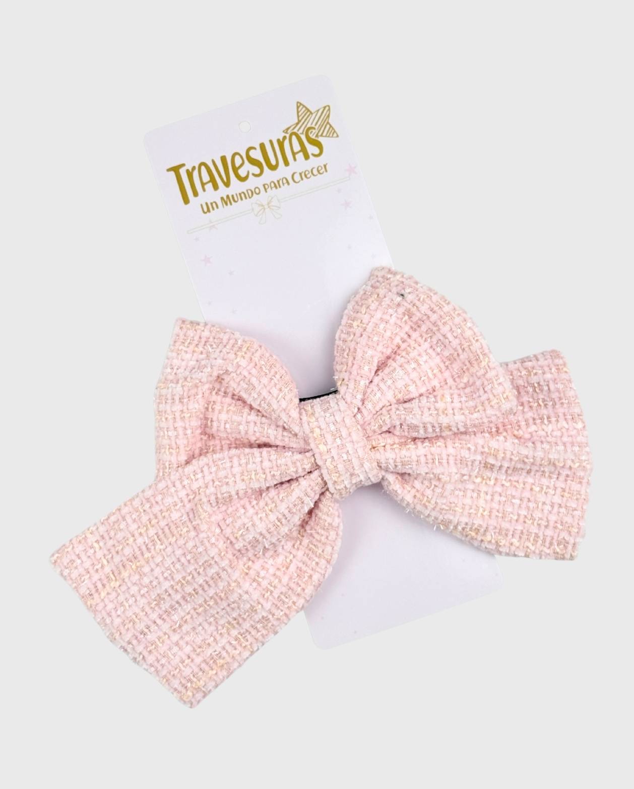Moño Coquette Galleta Pink