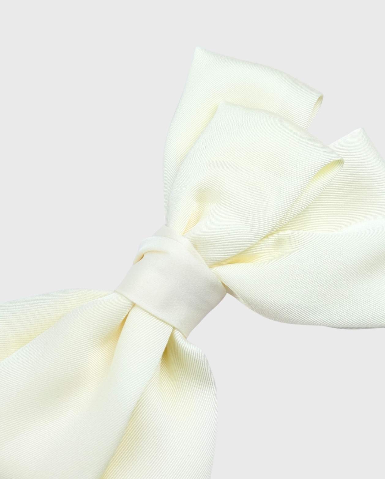 Moño Coquette Doble Seda Blanco