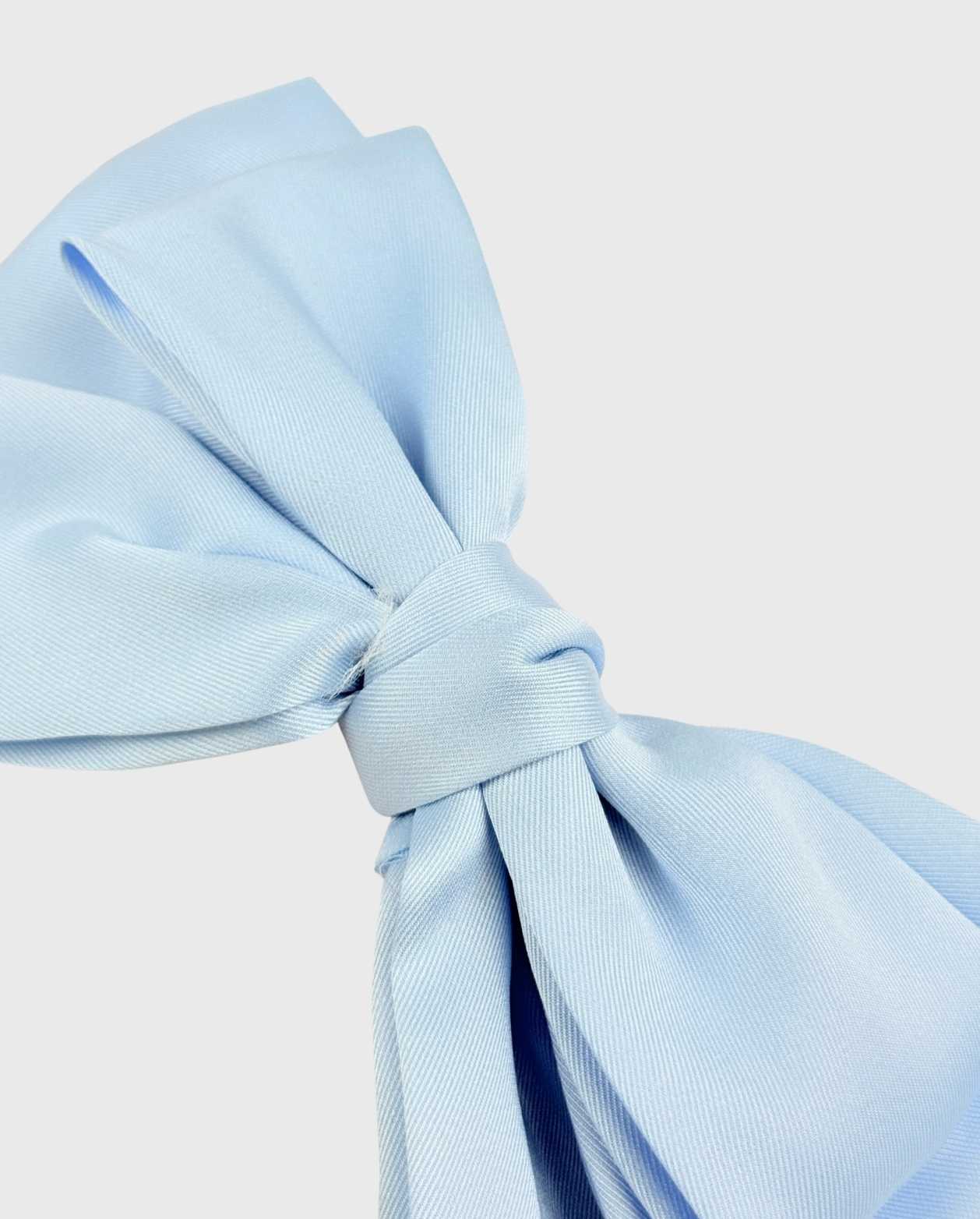 Moño Coquette Doble Seda Blue