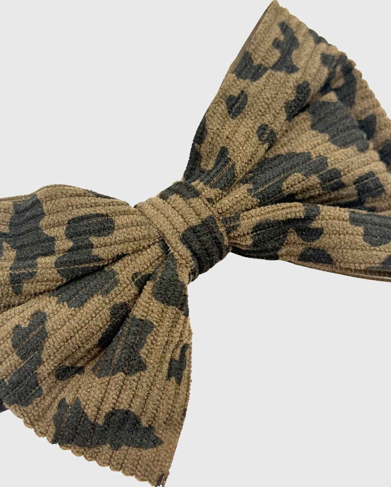 Moño Coquette Leopardo Detalle