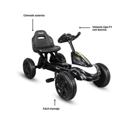Triciclo Go Kart Monza Blanco Modelo
