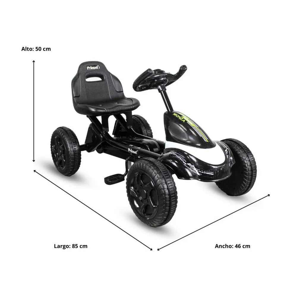 Triciclo Go Kart Monza Blanco medidas