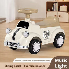 Montable Carro Clasico Luz y Sonido Beige detalle