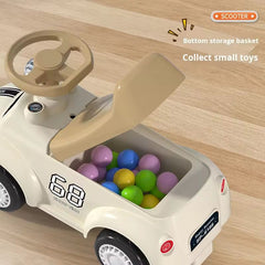 Montable Carro Clasico Luz y Sonido Rosa detalle