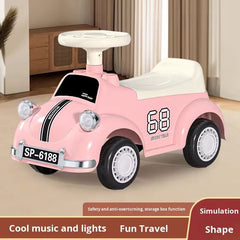 Montable Carro Clasico Luz y Sonido Rosa