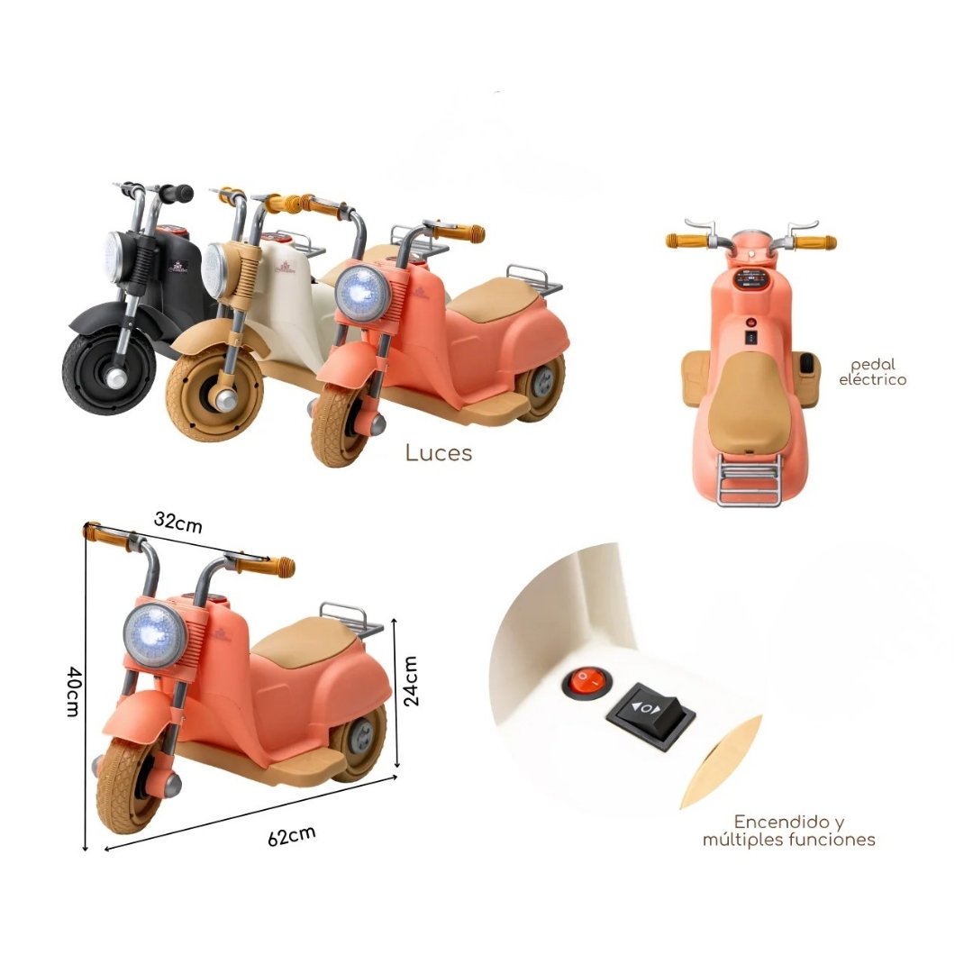 Moto Montable Para Bebé Con Motor Diseño