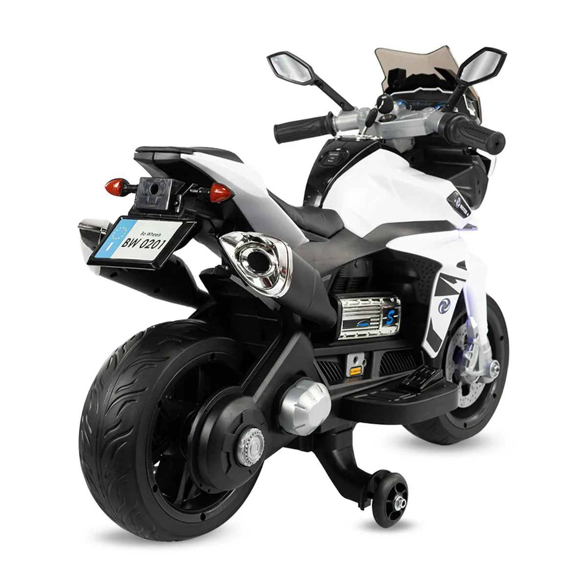 Moto Montable Eléctrico Storm Blanco DETALLE