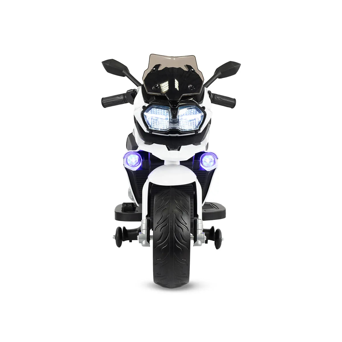 Moto Montable Eléctrico Storm Blanco FRONTAL