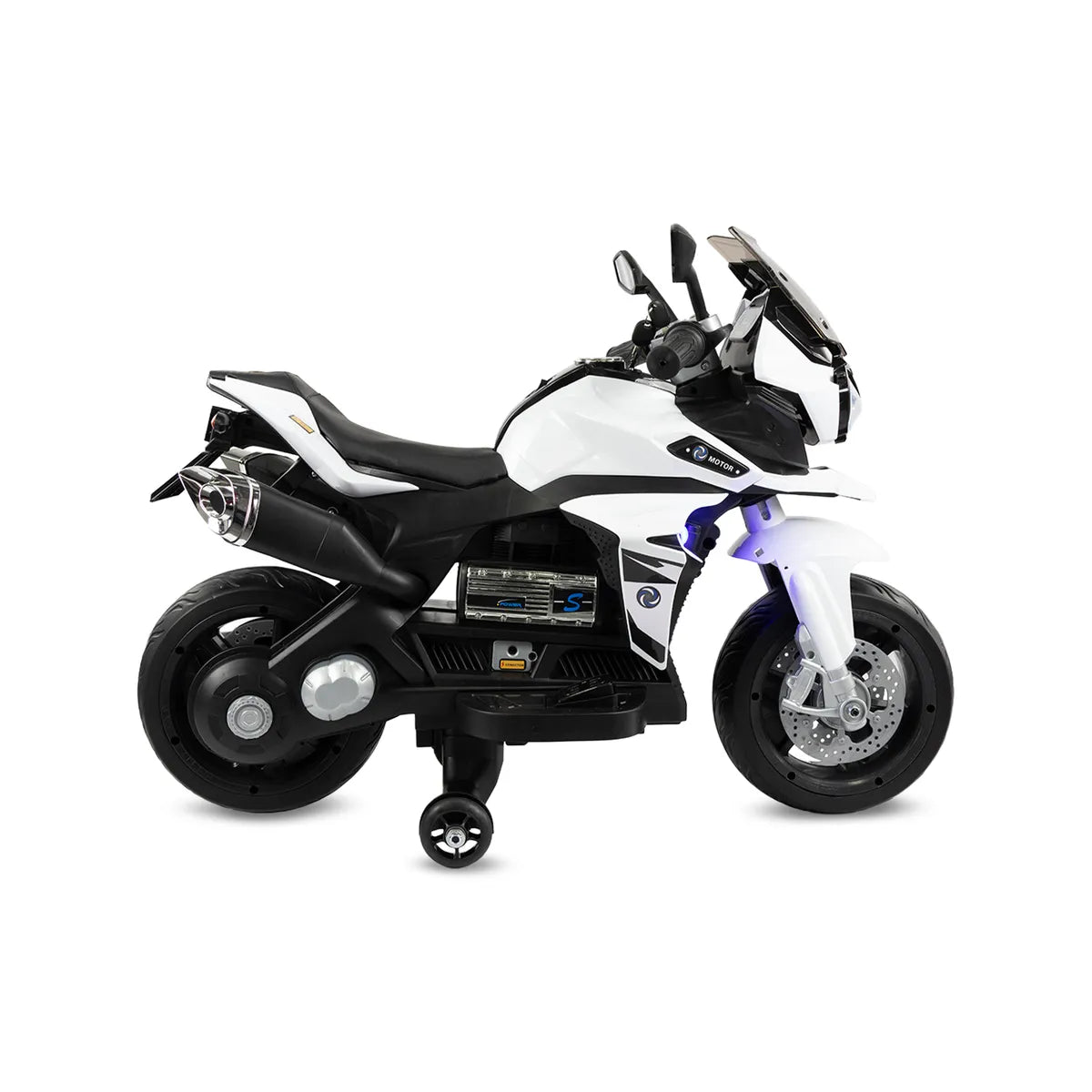 Moto Montable Eléctrico Storm Blanco PERFIL