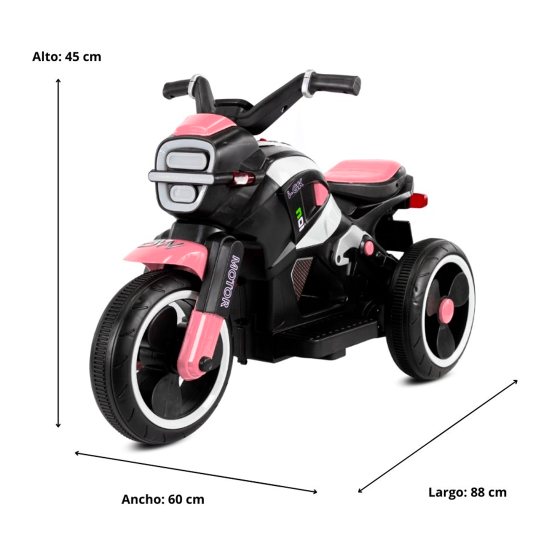 Moto Montable Galaxy Rosa Prinsel MEDIDAS
