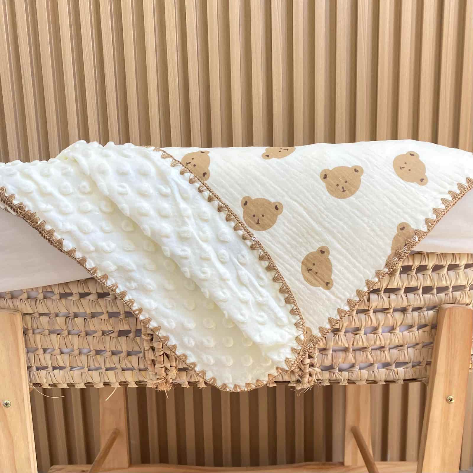 Muselina Doble Faz Estampada Para Bebe osos