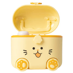 Porta Leche Portatil Gato amarillo