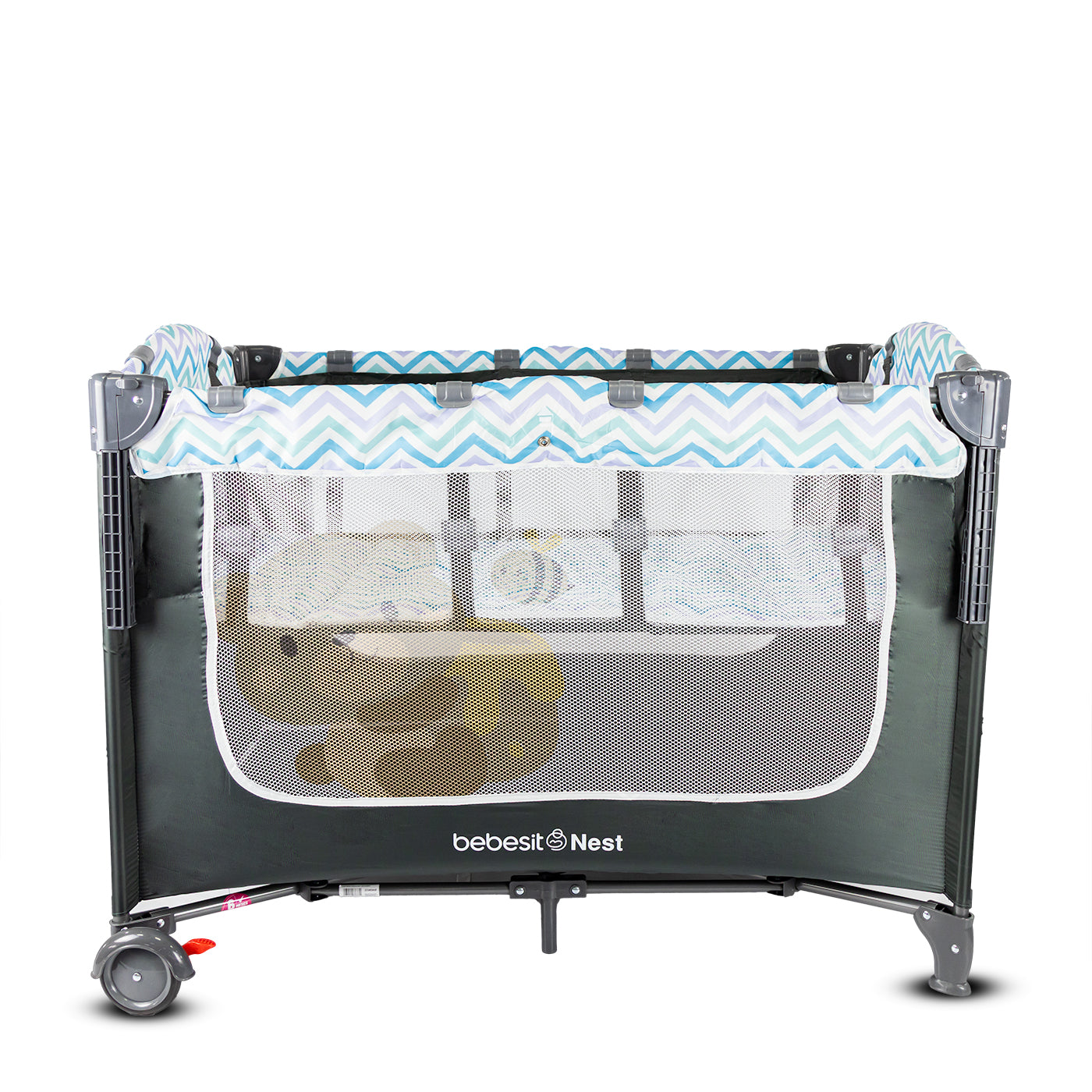 Cuna Corral Colecho Nest Gray Bebesit lado