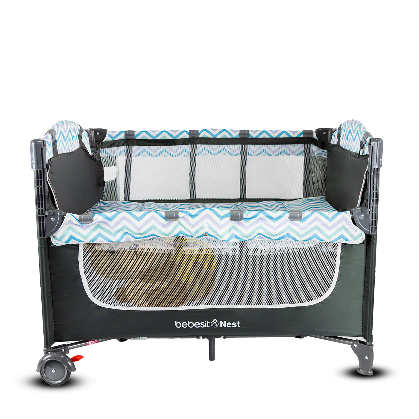 Cuna Corral Colecho Nest Gray Bebesit remobible