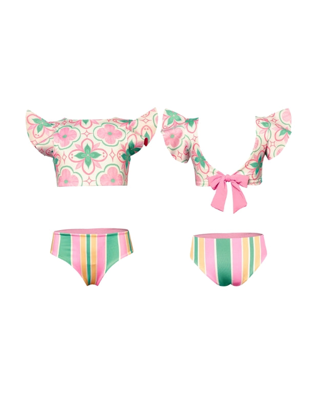 Vestido de Baño Panty Doble Faz Azulejo Pepita & Me Doble