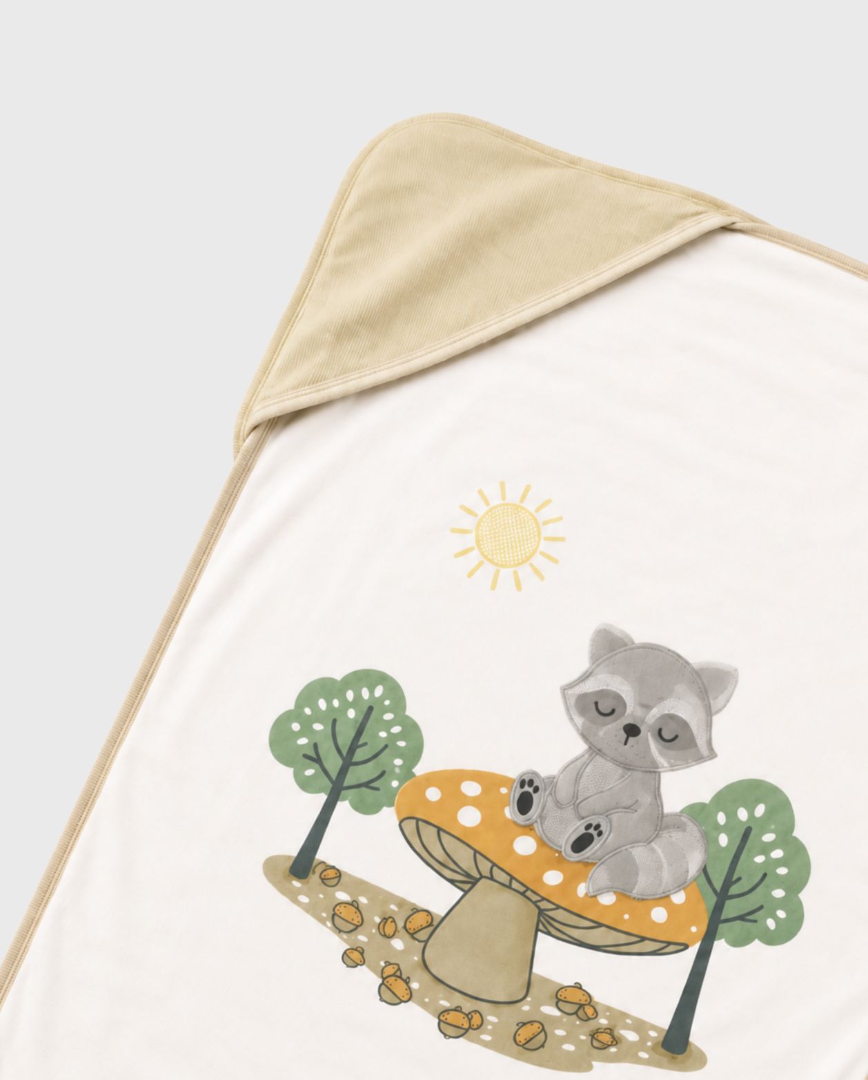 Set Primer Día Bordado Mapache Zorro Niño estilo