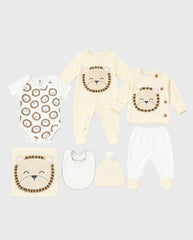 Set Primer Día León Calado Crema estilo
