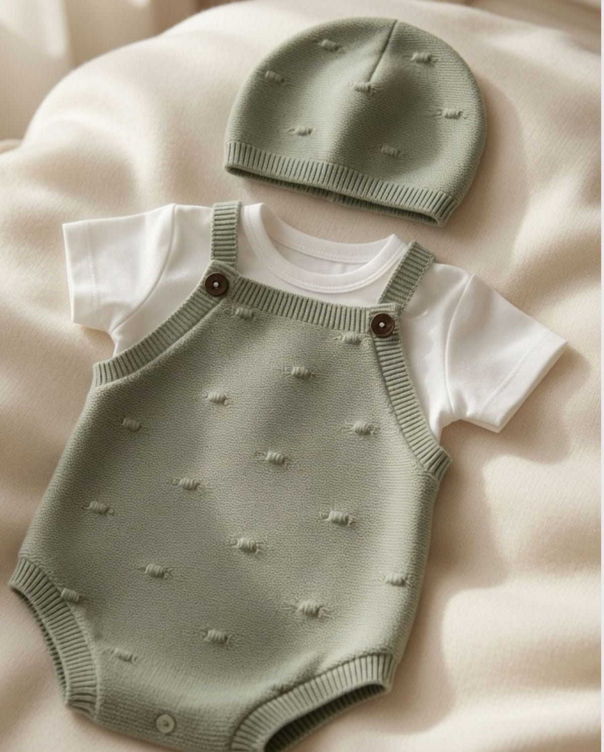 Set Body Puntos Tricot Verde