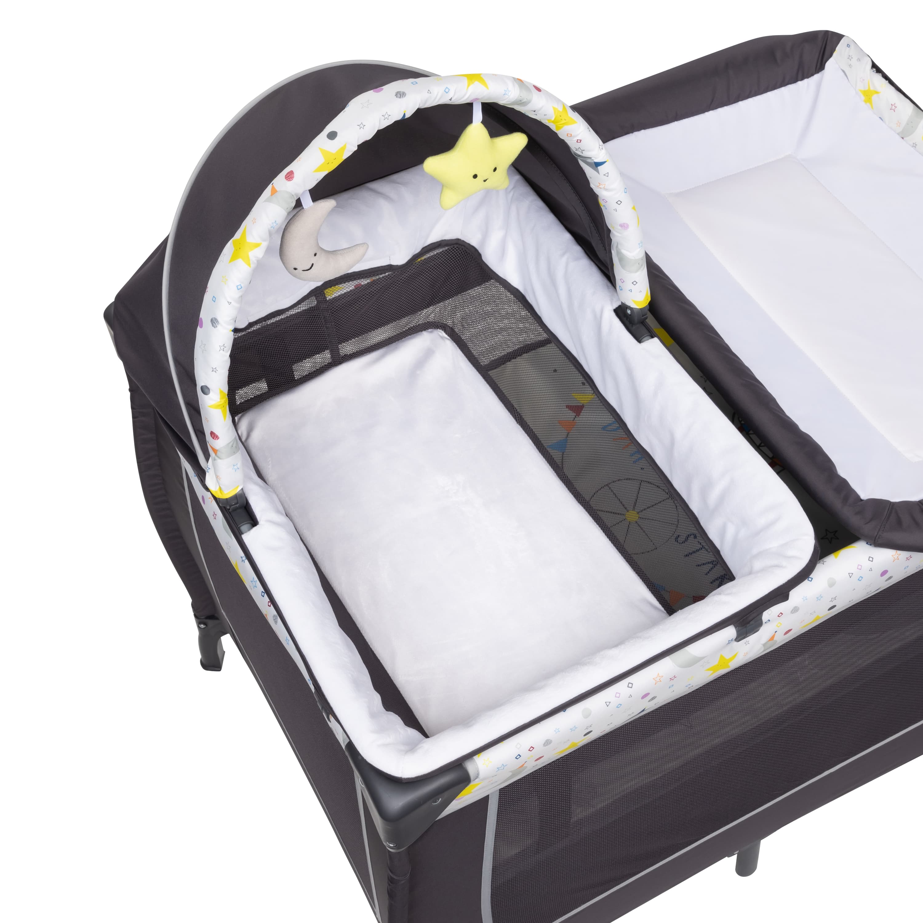 Cuna Corral Lil Snooze Deluxe II Baby Trend cambiador portatil