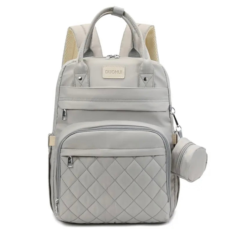 Pañalera Morral Con Modero Duohui gris
