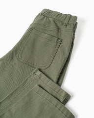 Pantalón Cintura Resorte Dril Verde Oscuro Zippy detalle
