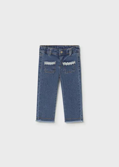 Pantalón Denim Bolsillos Tejido Oscuro Mayoral
