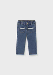 Pantalón Denim Bolsillos Tejido Oscuro Mayoral