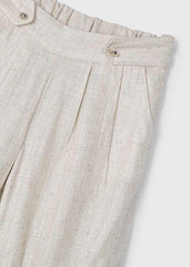 Pantalón Lino Brillos Beige Mayoral detalle