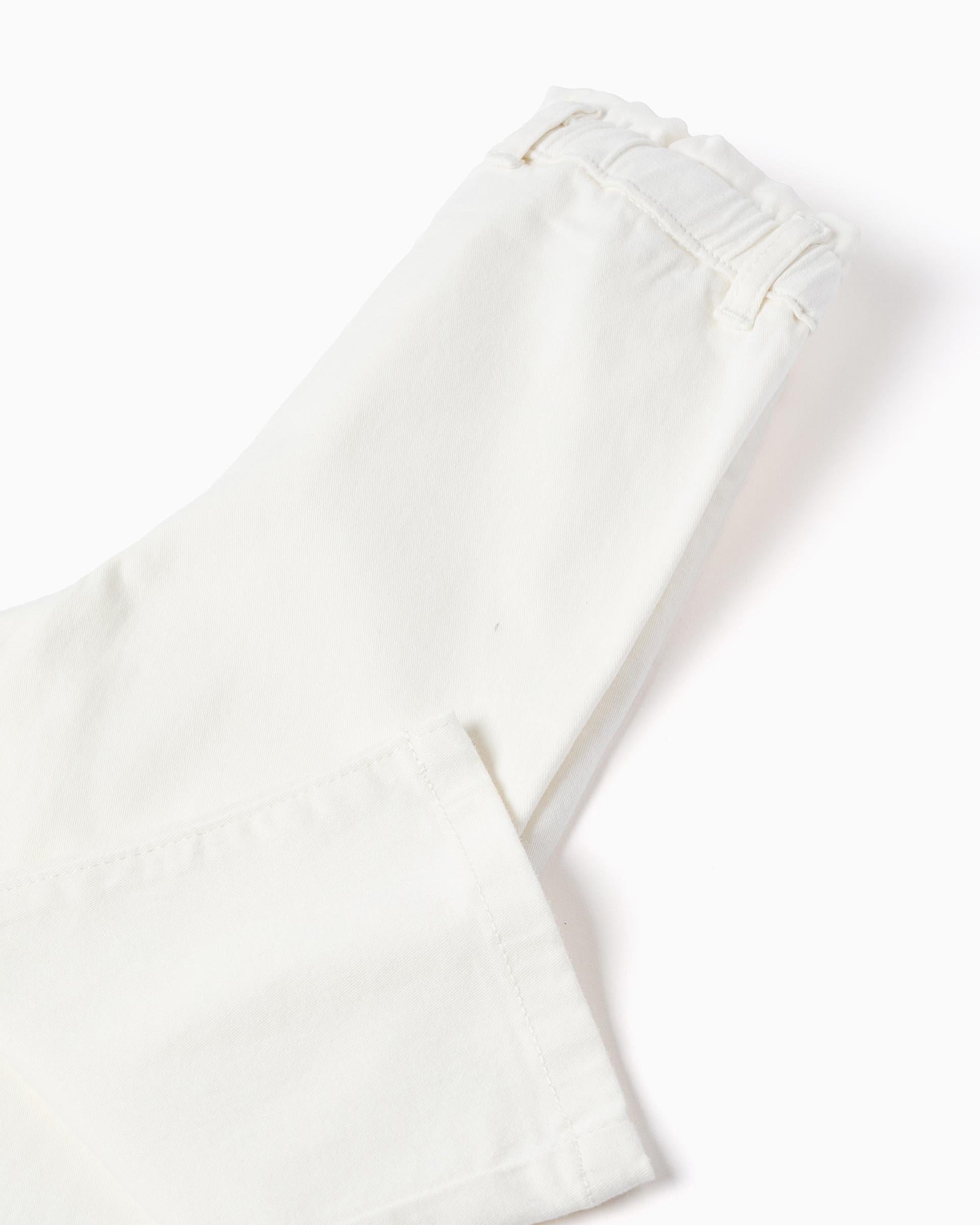 Pantalón Resorte Bolsillos Blanco Zippy detalle