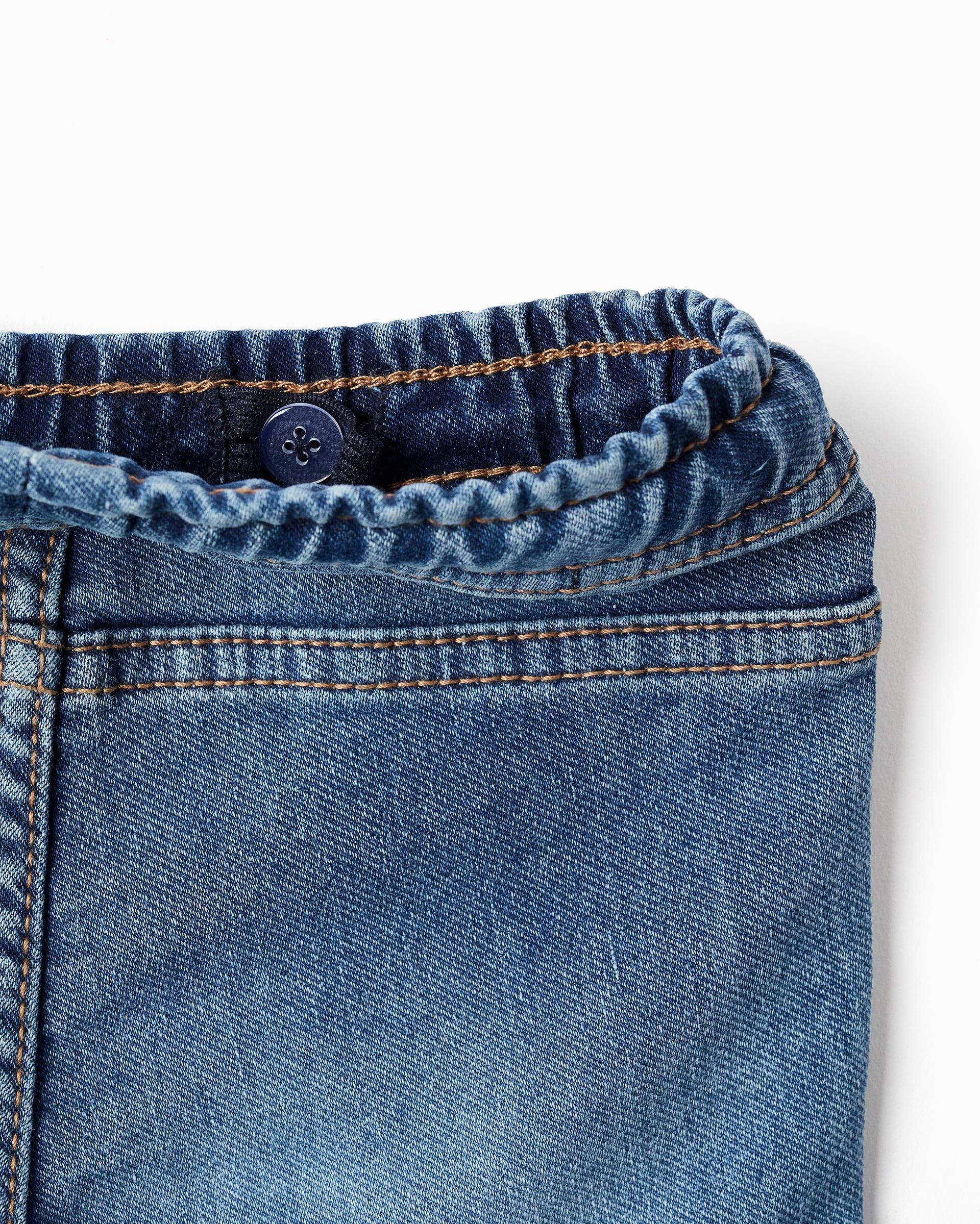 Pantalón Resorte Jogger Bolsillo Denim Azul Zippy detalle