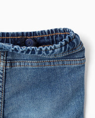 Pantalón Resorte Jogger Bolsillo Denim Azul Zippy detalle