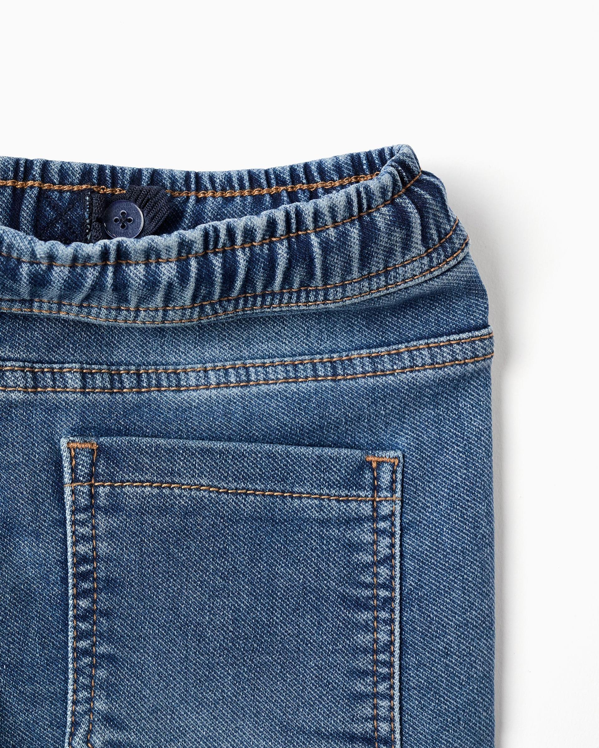 Pantalon Jogger Cintura Resorte Denim Azul Zippy ajustable
