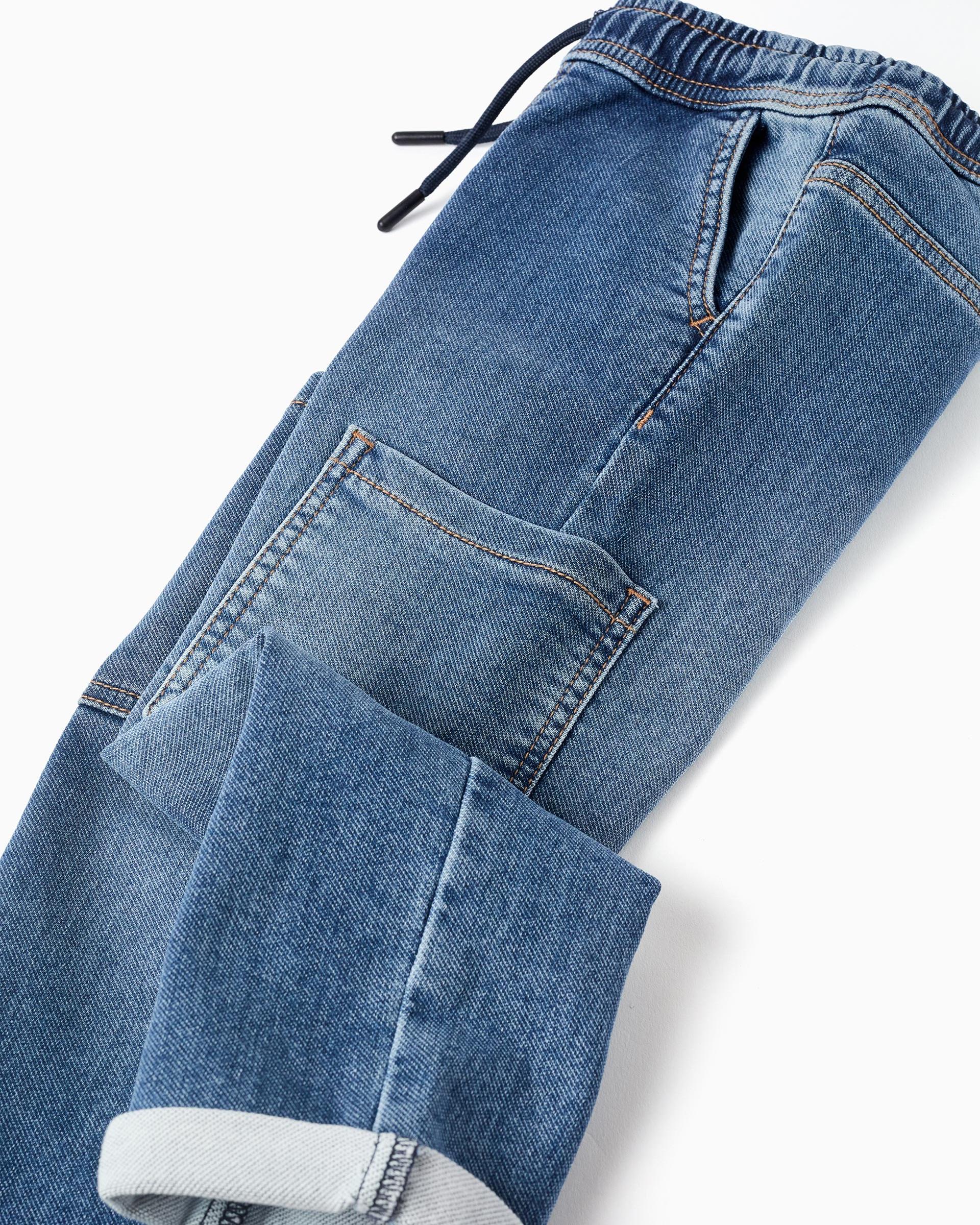  Pantalon Jogger Cintura Resorte Denim Azul Zippy detalle