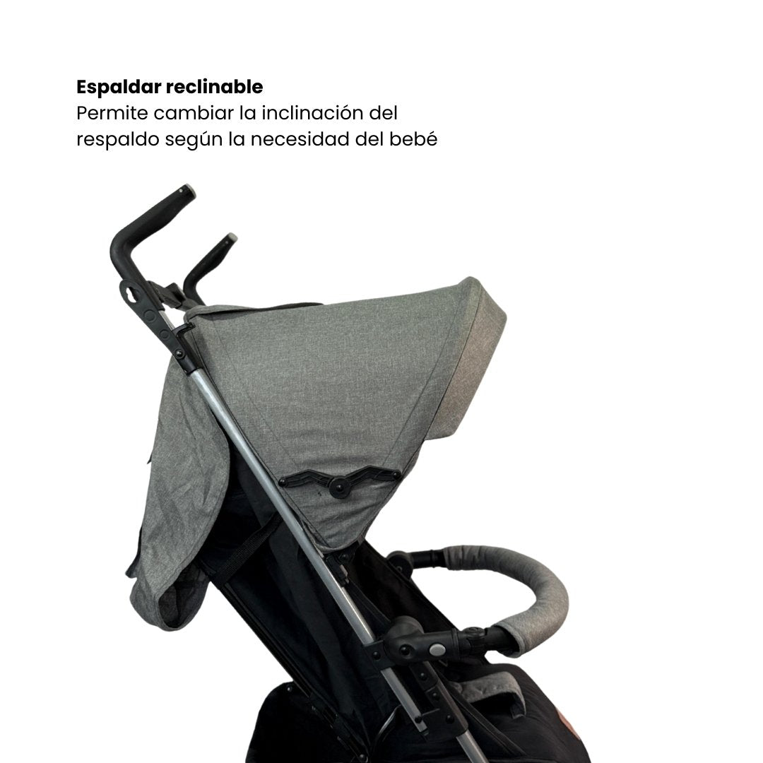 Coche Paseador Europeo Yogger Maxibaby Gris Espaldar