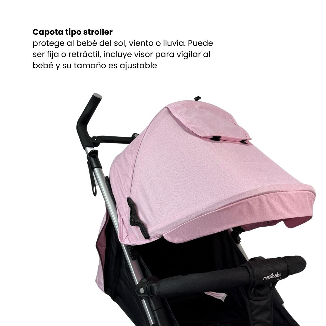 Coche Paseador Europeo Yogger Maxibaby Rosa Pink