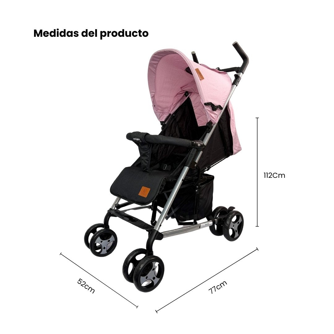 Coche Paseador Europeo Yogger Maxibaby Rosa Medidas