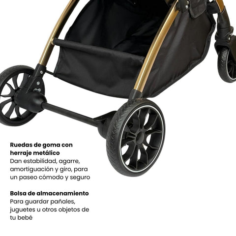 Coche Maleta Zoom Maxibaby Negro Ruedas