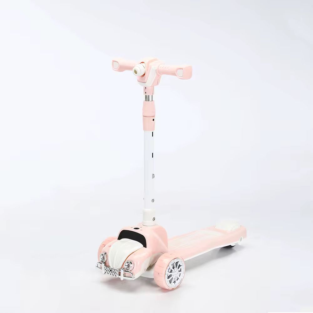 Patineta Carro Con Burbujero y sonido Rosa