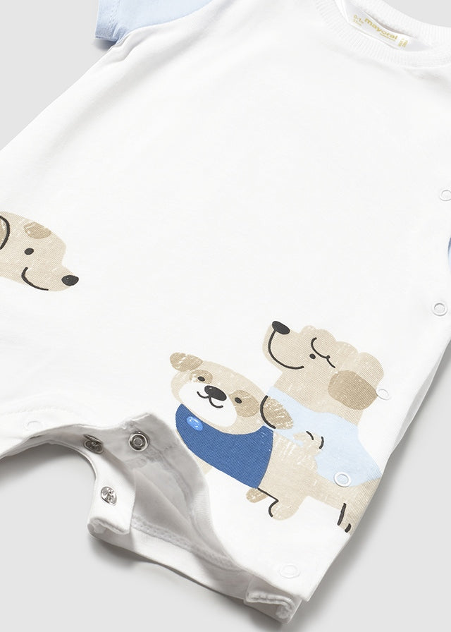 Pelele Estampado Dog Azul Mayoral detalle