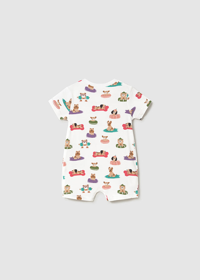 Pelele Estampado Dog Rojo Mayoral blanco