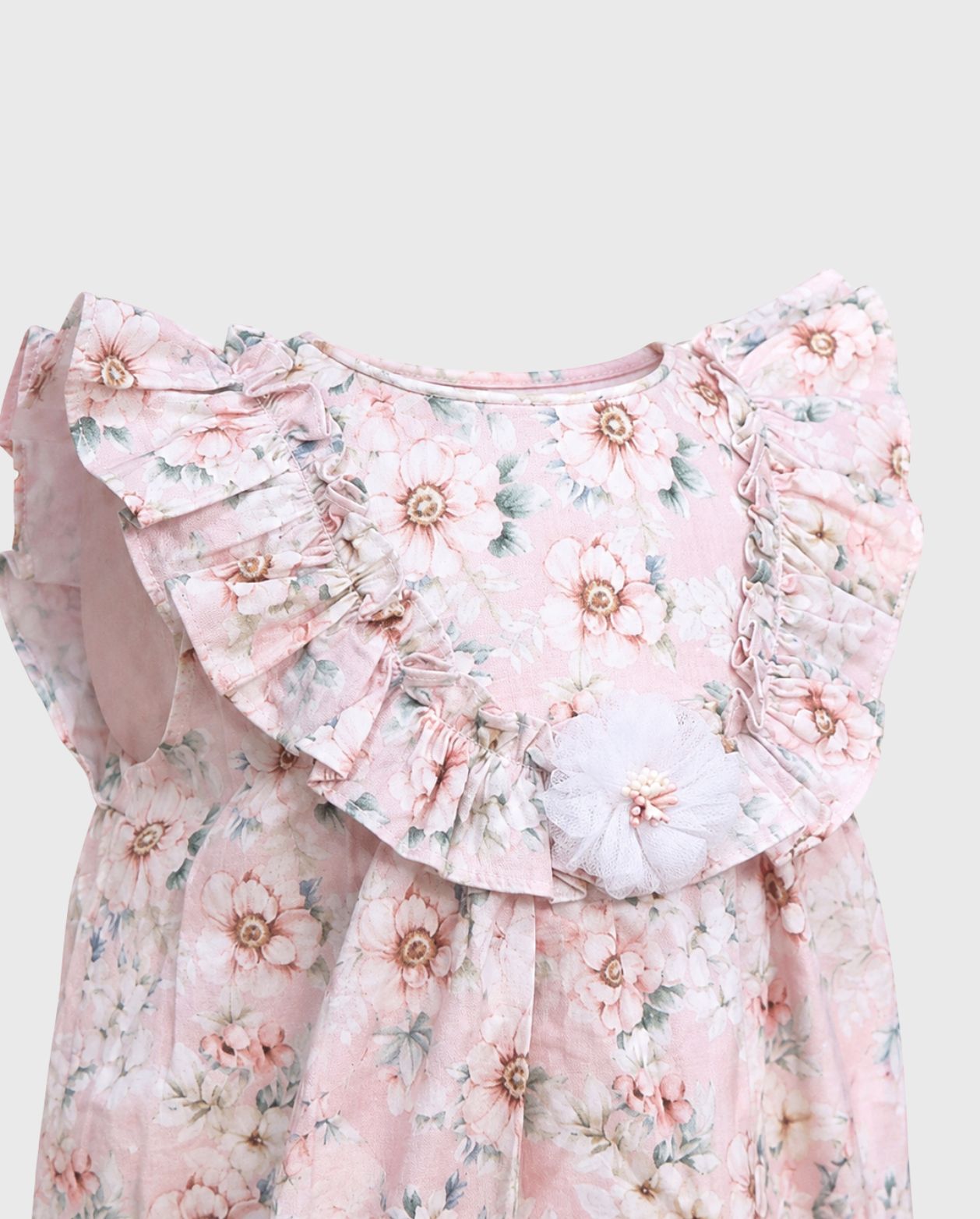Pelele Estampado Floral Rosa Deolinda DETALLE