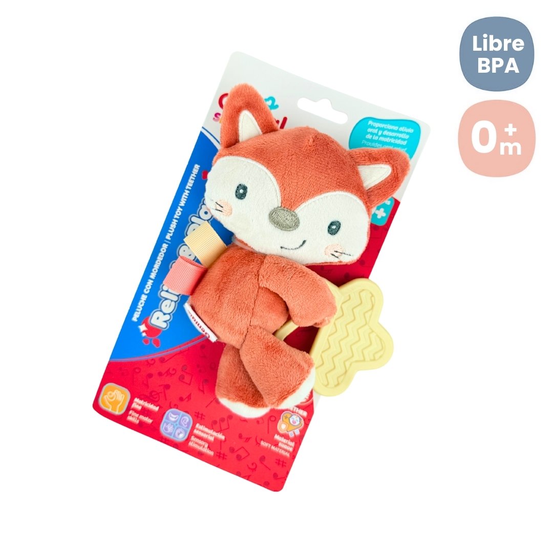 Peluche Estimulación Con Rasca Encías Zorro