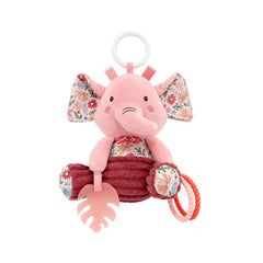 Peluche Musical Con Texturas Rosa elefante